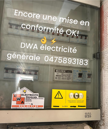 Tableau électrique après mise en conformité par DWA